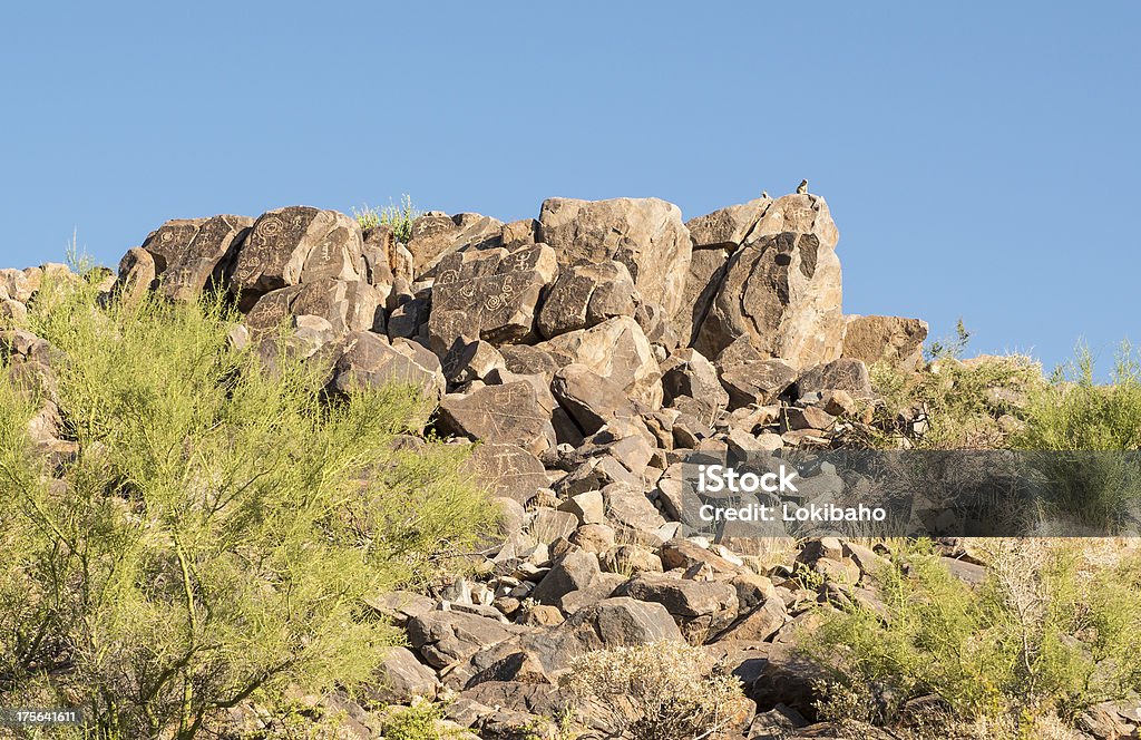 Arte rupestre petróglifos em Signal Hill - Foto de stock de Anasazi royalty-free