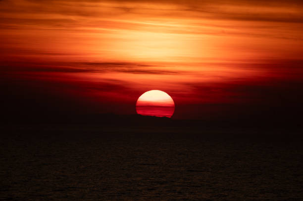 istock Sunset over the sea in Italy 1756431438