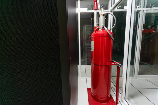 istock A large fire extinguisher was set up in the server room for enhanced safety. 1756432998