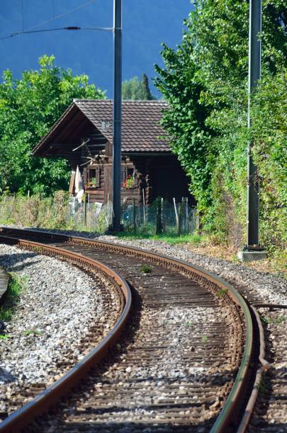 istock Railway track in Interlaken, Switzerland 1756456116