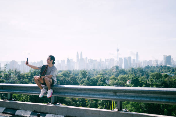 istock Young Man Taking Selfie after Jogging 1756457280