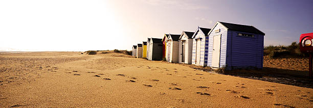 Beach Huts stock photo