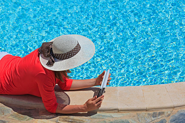 istock woman with touch pad on vacation 175646795