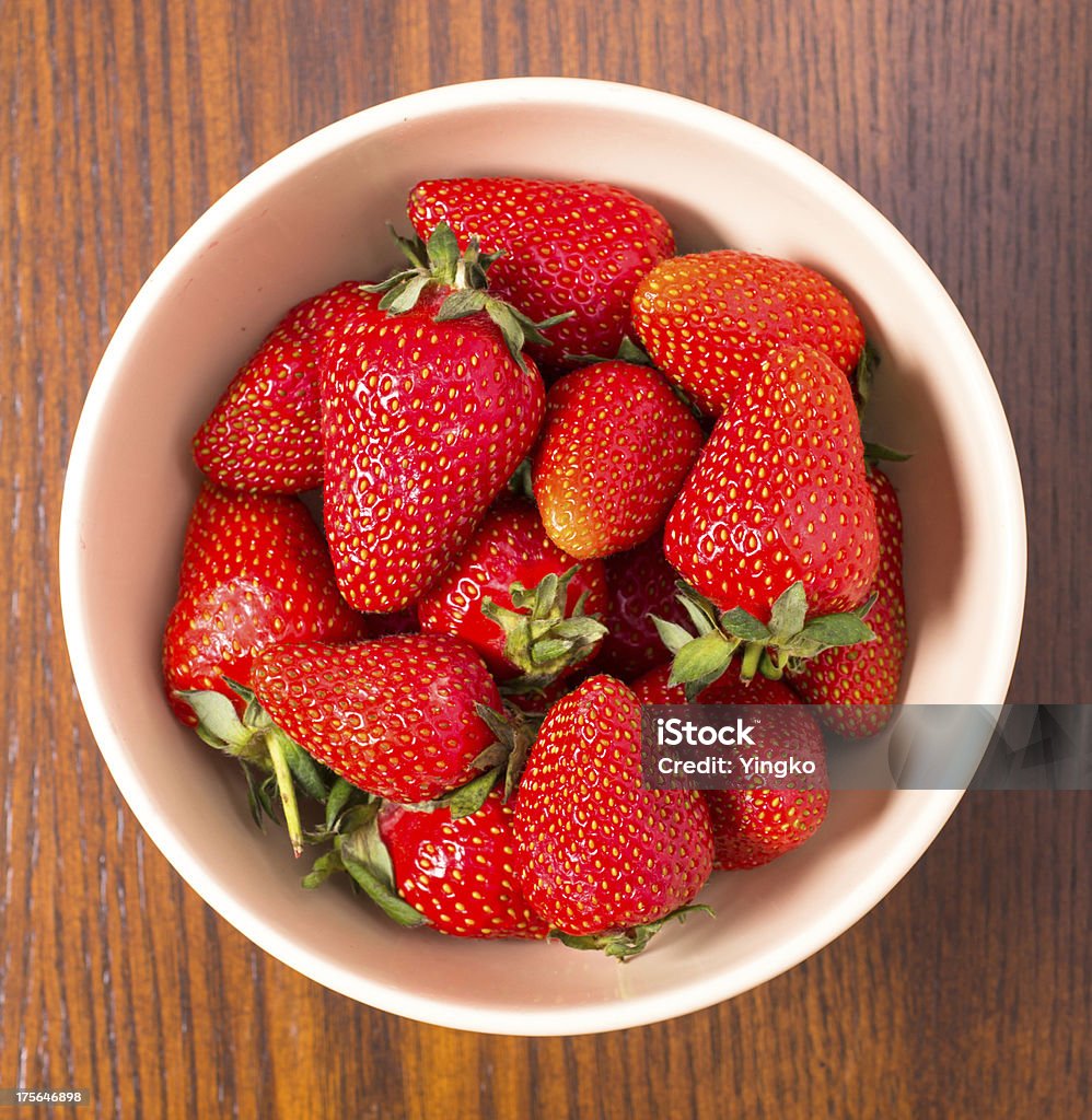 Bowl of strawberries Bowl of strawberries top view Berry Fruit Stock Photo