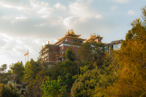 Serene view of Namobuddha  monastery in Nepal