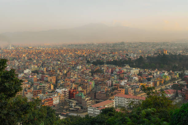 Bhaktapur, Nepal - October 28, 2012:  Nyatapola Temple is a 5-story pagoda located in Taumadhi Tole in the ancient city of Bhaktapur, Nepal. It is the temple of Siddha Laxmi, the Hindu goddess of prosperity. The temple is a UNESCO World Heritage site.