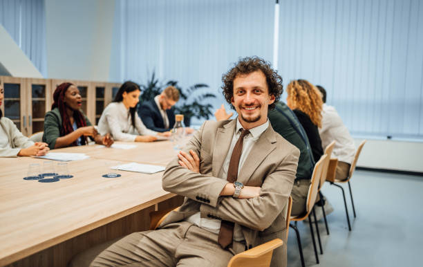 istock Young businessman in a conference room 1756478322