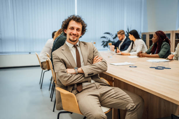 istock Young businessman in a conference room 1756489216