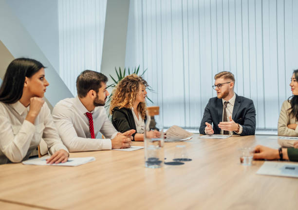 istock Business people having serious meeting negotiation 1756490942