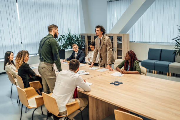 istock Businessman arguing with his colleague at a meeting 1756492017