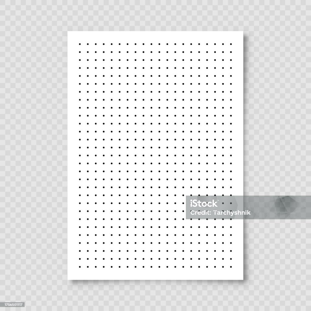 Vector Paper Dots Dotted Graph Paper With Grid Polka Dot Pattern Geometric Texture For ...