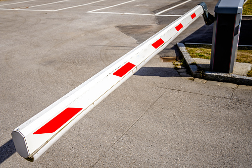 typical security barrier at a street in germany