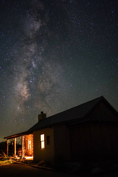 istock Milky Way core above a cabin in Texas 1756516162