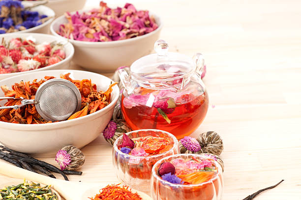 istock Herbal natural floral tea infusion with dry flowers 175651748
