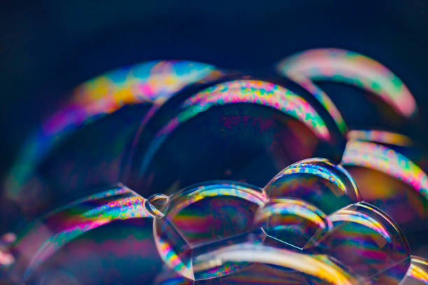 istock Creative macro photo image of multiple soap bubbles in different shades and textures 1756533039