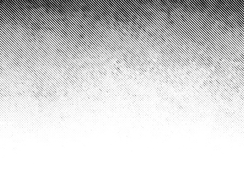 Seamless black grunge halftone angled lines gradient pattern illustration on white background