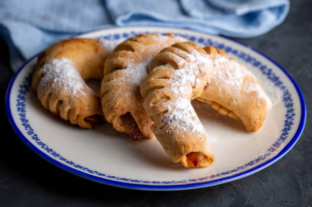 istock Delicious apple cookies with powdered sugar (Turkish name; elmali kurabiye) 1756597755