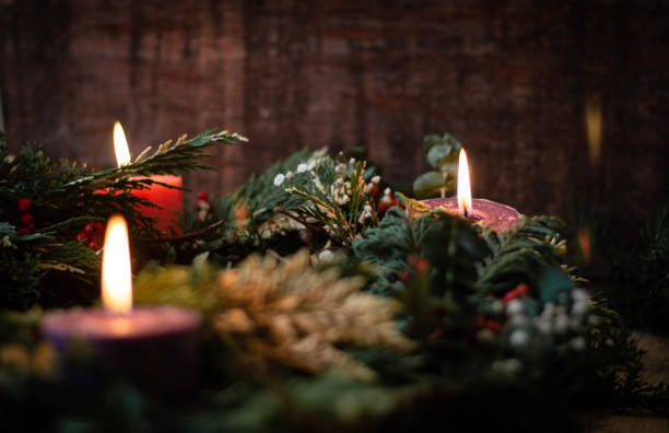 istock Advent wreath detail 1756603857