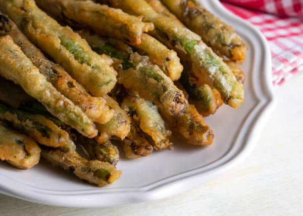 istock Turkish foods; Crispy baked green beans, fried beans (Turkish name; kizarmis yesil fasulye) 1756607677