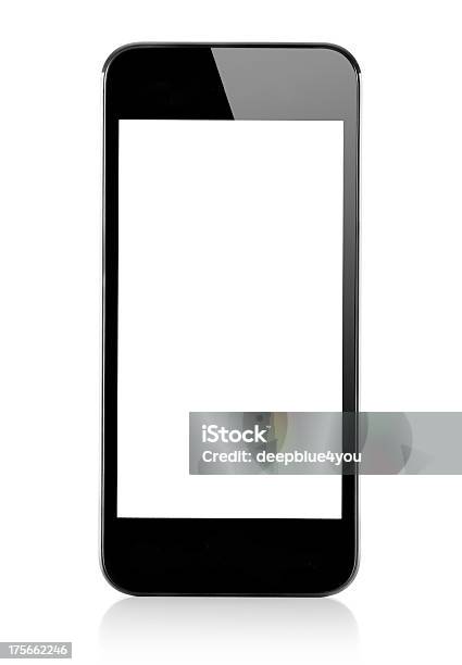 Generico Smartphone Con Schermo Bianco Isolato - Fotografie stock e altre immagini di Accessibilità - Accessibilità, Attrezzatura per le telecomunicazioni, Bianco