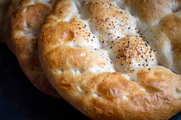 istock Ramadan Pita (Turkish name; Ramazan Pidesi) Traditional Turkish bread for holy month Ramadan 1756622926