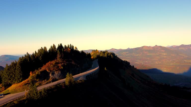 Rossfeld panoramic road, Berchtesgaden, Germany, in autumn