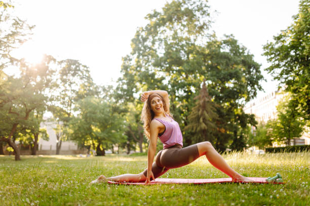 istock Amazing young beautiful woman practices yoga. 1756655809