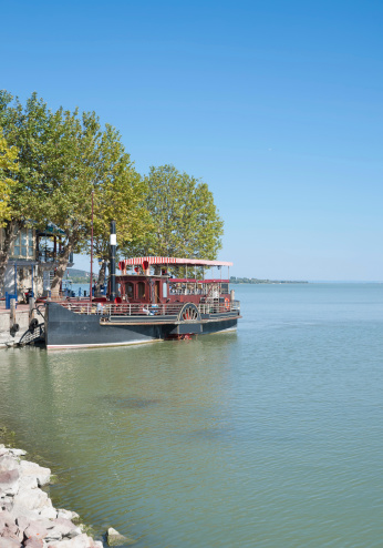 Excursion Boat at the Pier of Keszthely,Lake Balaton,Hungary