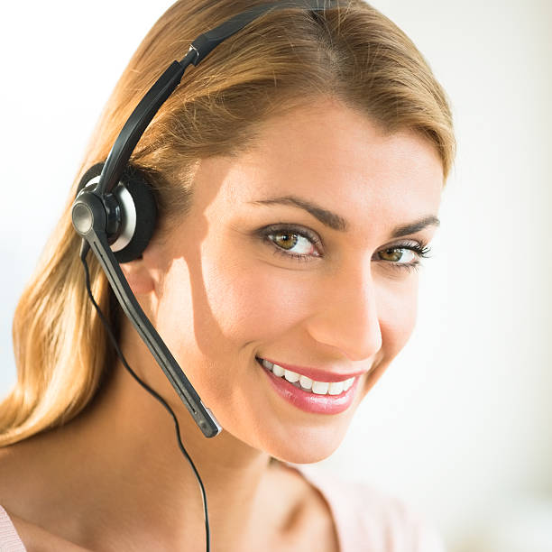 istock Close-Up Of Young Female Customer Service Representative 175667958