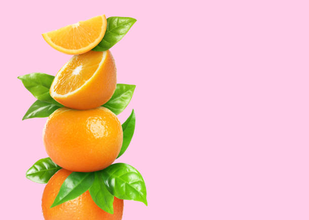 Background of fresh and healthy oranges and tangerines, for a diet rich in vitamin c.