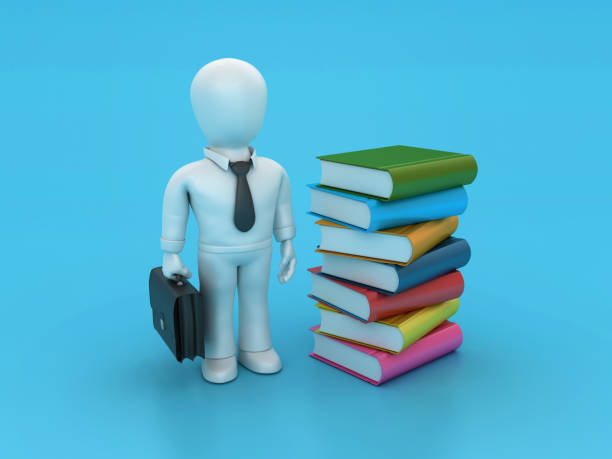 istock Stack of Books with Business Character 1756698726