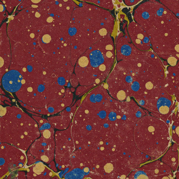 Antique red paper marbling background texture.