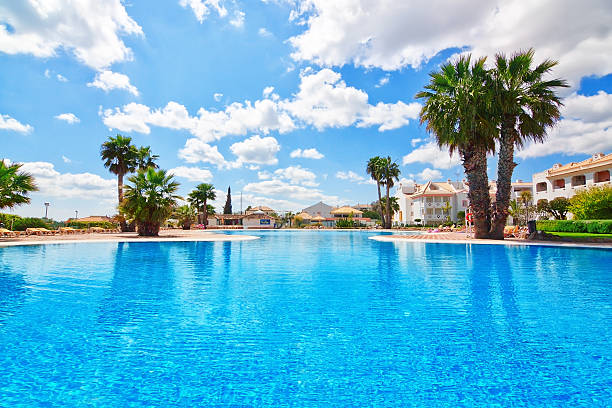 istock Lovely pool in the summer for vacation. 175671680