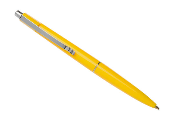istock New stylish yellow pen isolated on white 1756769149