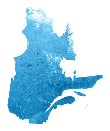 Quebec Topographic mapa aislado photo
