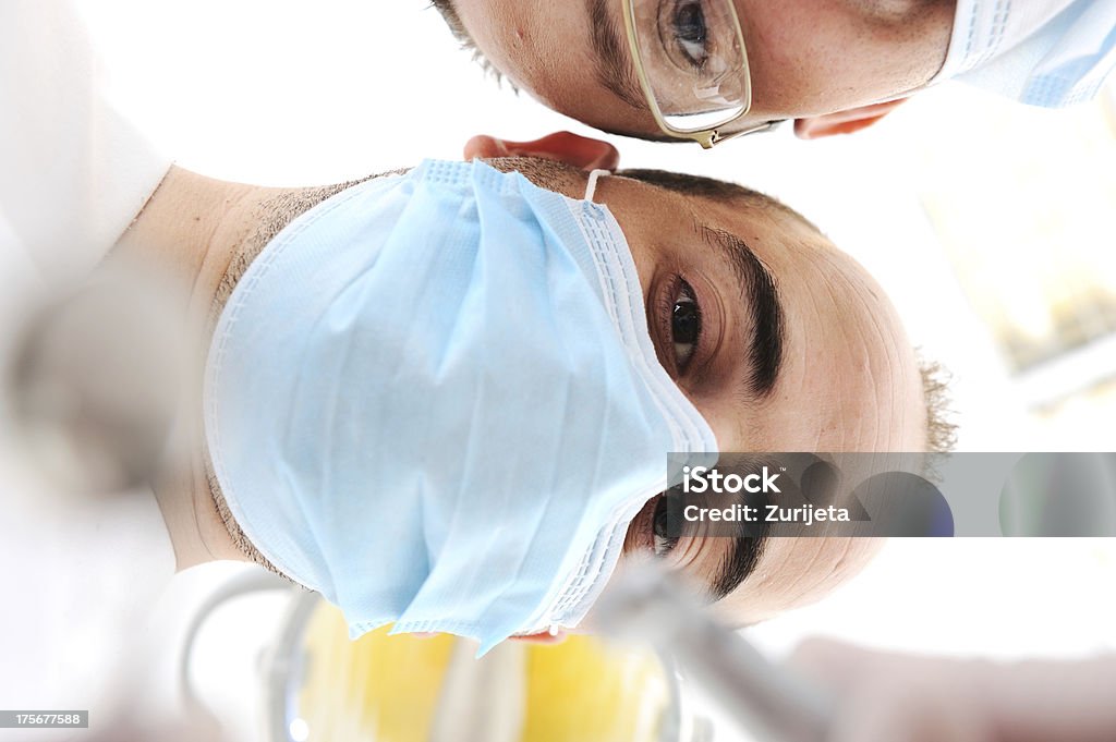 Gesunde Zähne patient bei Zahnarzt-Büro Karies prevention - Lizenzfrei Arbeiten Stock-Foto