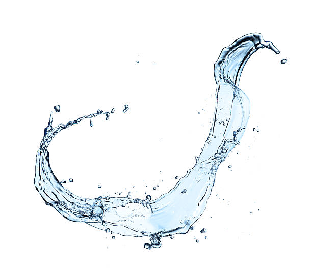 istock A swirled blue water splash on a white background 175680269