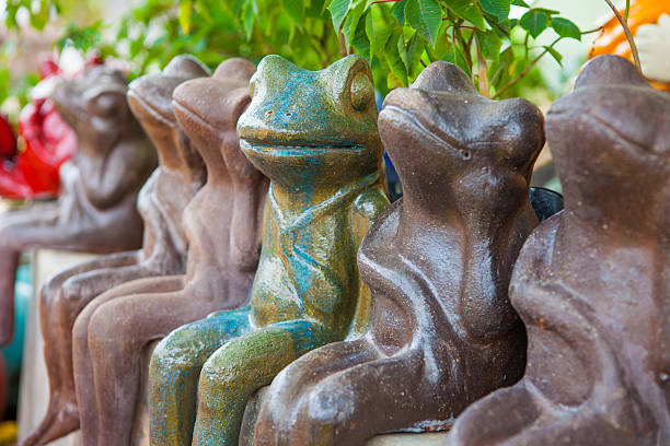 Dolls made of clay sculpture career in  Samut Sakhon Island,Thailand.