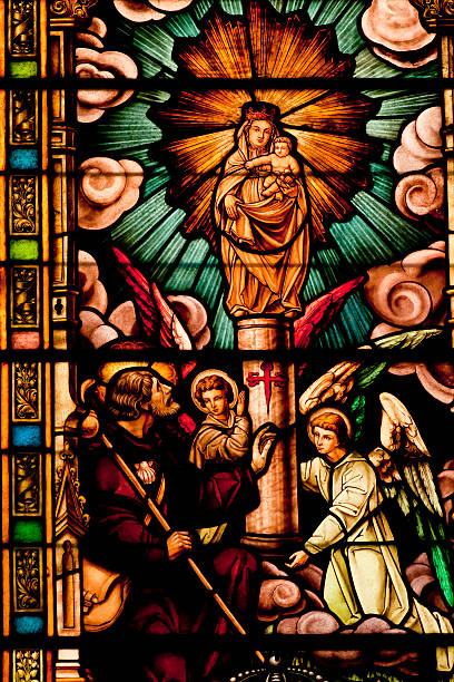 istock Stained glass windows in a Madrid Church 175682517