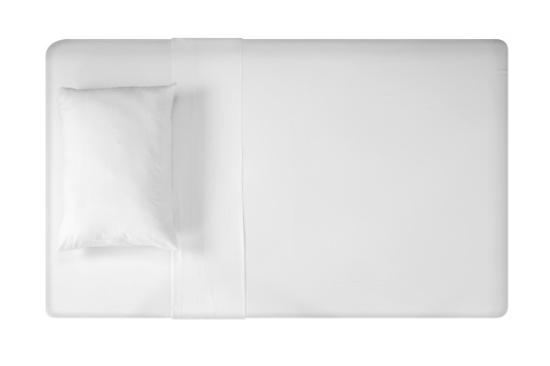 White bed. Clipping path