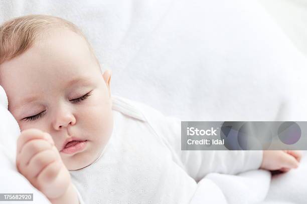 Sleeping Baby Stock Photo - Download Image Now - Baby - Human Age, Baby Girls, Bed - Furniture