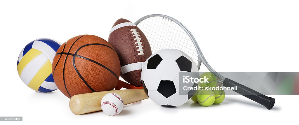 Bälle, isoliert auf weiss - Lizenzfrei Sport Stock-Foto