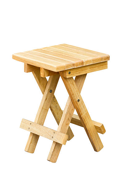 istock Folding wooden chair isolated on white. 175683500