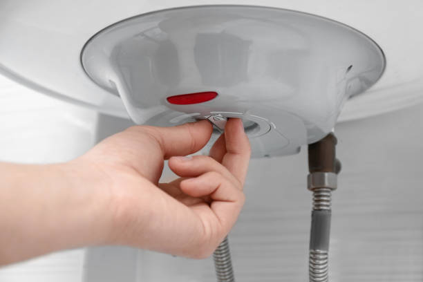 istock Woman adjusting maximum energy efficiency indicator indoors, closeup. Boiler installation 1756835994