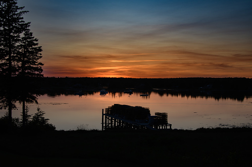 Sunset at Bass Harbor, Trenton Maine