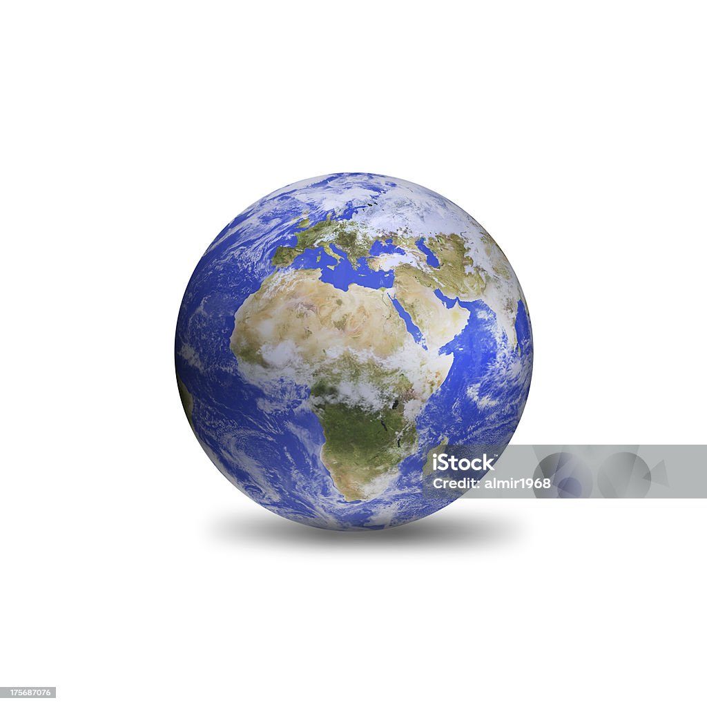 earth earth on whiteearth on white, map from earthobservatory/nasa Business Stock Photo