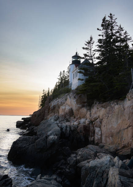 istock Sunset at Bass Harbor Head Light Station, Bar Harbor ME 1756886815