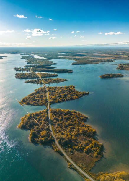 Aerial view of Long Sault Parkway, Canada