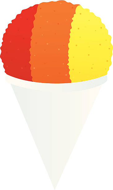 Snowcone A vector illustration of a snowcone. Snowcone is grouped together on one layer. snow cone stock illustrations