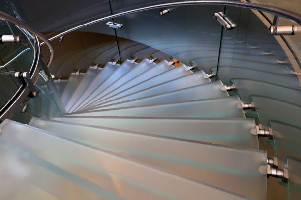 istock Glass spiral staircase in a store, Shanghai, China 1756910916